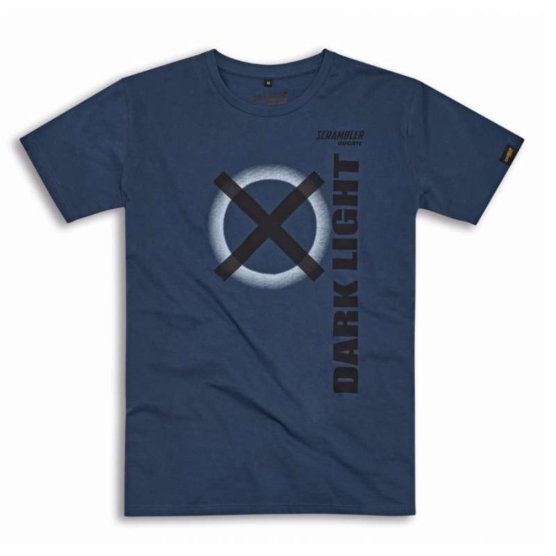 T-Shirt Ducati Dark Light Scrambler Bleu T-Shirt Ducati Dark Light Scrambler Bleu