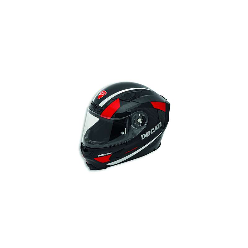 Casque intégral Ducati x AGV vue de profile Casque intégral Ducati x AGV vue de profile